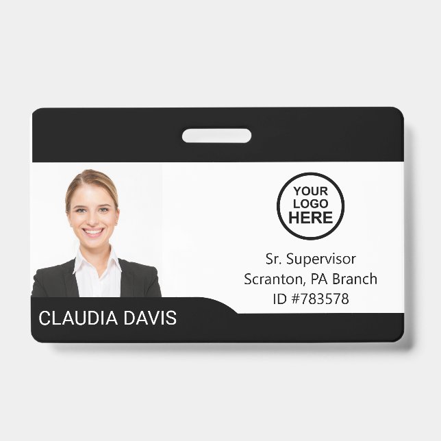 Custom Employee Photo,Name , Logo , Badge (Front)