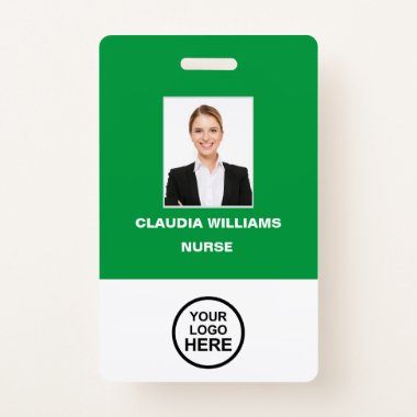 Custom Employee Photo,Name , Logo, Bar Code Badge