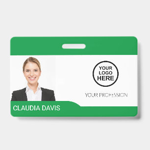 Custom Employee Photo,Name , Logo, Bar Code, Badge