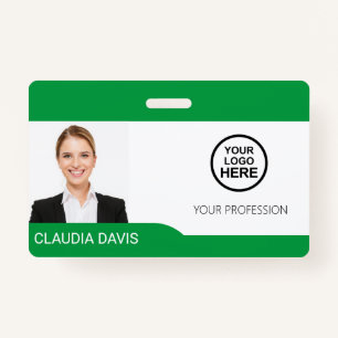 Custom Employee Photo,Name , Logo, Bar Code, Badge