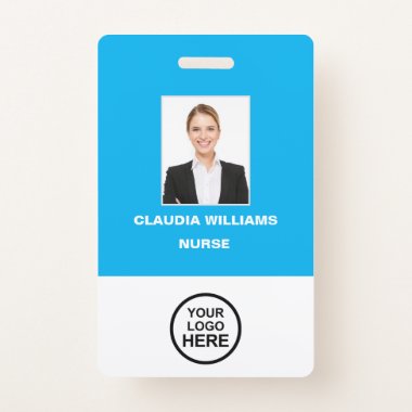 Custom Employee Photo,Name , Logo, Bar Code Badge