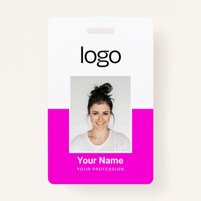 Custom Employee Photo Name Tag Badges (Front)