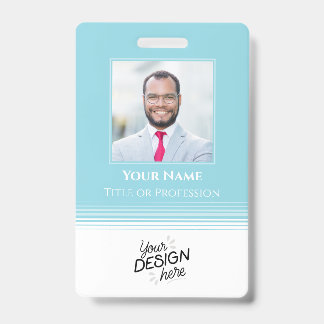 Custom Employee, Photo, Name, Title, Logo, Barcode Badge