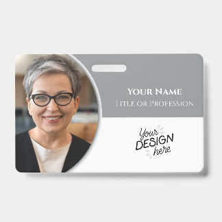 Custom Employee, Photo, Name, Title, Logo, Barcode Badge