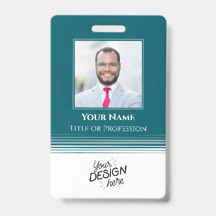 Custom Employee, Photo, Name, Title, Logo, Barcode Badge
