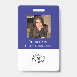 Custom Employee, Photo, Name, Title, Logo, Barcode Badge