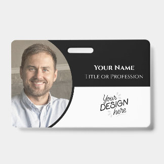 Custom Employee, Photo, Name, Title, Logo, Barcode Badge