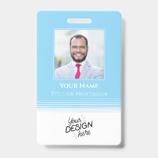 Custom Employee, Photo, Name, Title, Logo, Barcode Badge