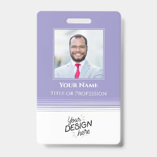 Custom Employee, Photo, Name, Title, Logo, Barcode Badge