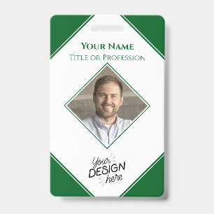 Custom Employee, Photo, Name, Title, Logo, Barcode Badge