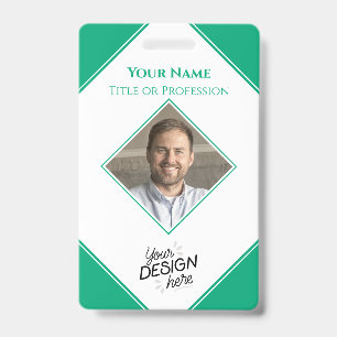 Custom Employee, Photo, Name, Title, Logo, Barcode Badge