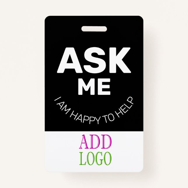 Custom Employee - Photo pass-  Name ID Badge (Front)