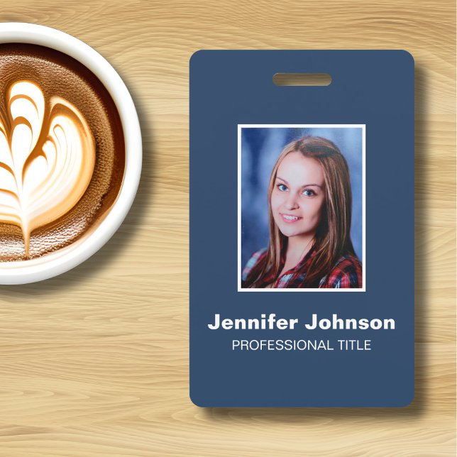 Custom Employee Photo Professional Title Name Badge (Creator Uploaded)