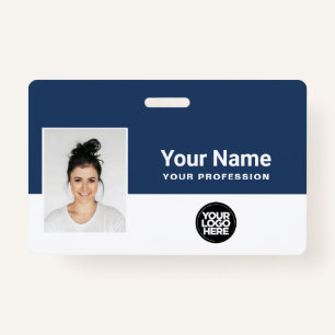 Custom Employee  Photo, Qr Bar Code, Logo, Lanyard Badge