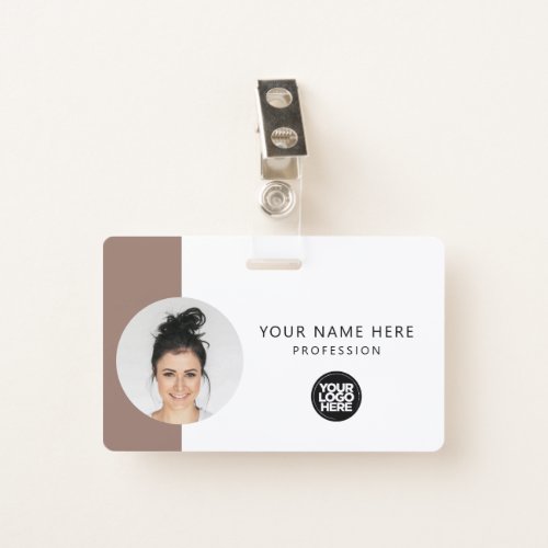 Custom Employee Photo QR Code Logo Name Badge