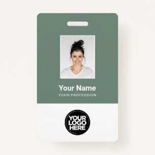 Custom Employee Photo, Qr Code, Logo, Name Badge