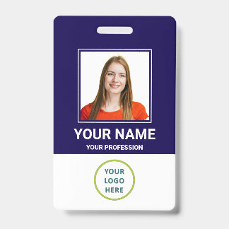 Custom Employee Photo, Qr Code, Logo, Name Badge