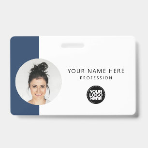 Custom Employee Photo, QR Code, Logo, Name Badge