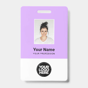 Custom Employee Photo, Qr Code, Logo, Name Badge