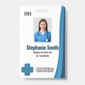Custom Employee Photo RNs Nurse ID Badge