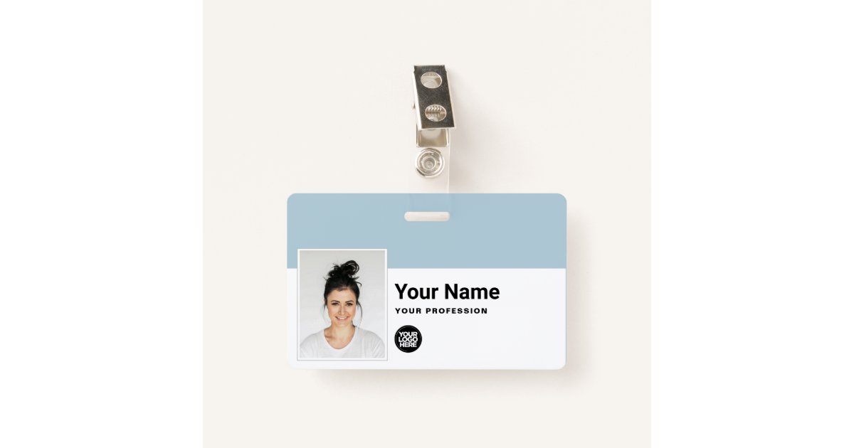 Custom Employee Professional Business Logo Name Badge Zazzle