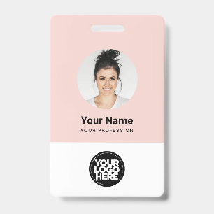 Custom Employee Round Photo Logo Name Badge