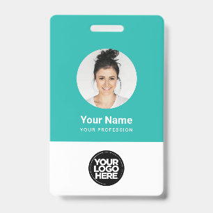 Custom Employee Round Photo Logo Name Badge
