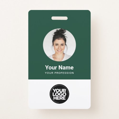 Custom Employee Round Photo Logo Name Badge