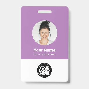 Custom Employee Round Photo Logo Name Badge