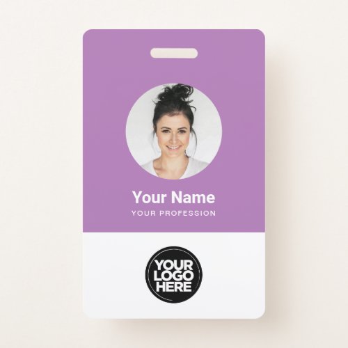 Custom Employee Round Photo Logo Name Badge