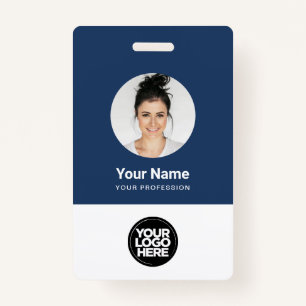 Custom Employee Round Photo Logo Name Badge