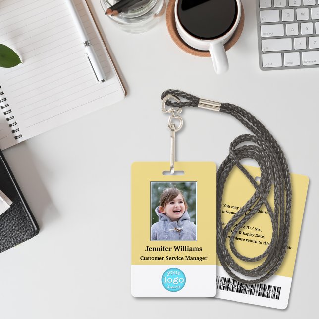 Custom Employee Staff Logo Barcode Photo Name ID Badge (Custom Employee Staff Logo Barcode Photo Name ID Badge)