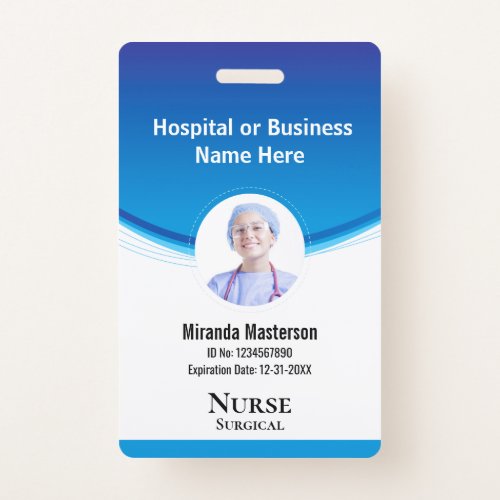 Custom Employee Staff Name Logo Barcode Photo ID Badge