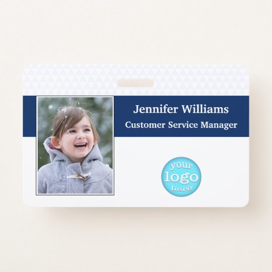 Custom Employee Staff Name Logo Barcode ID Badge