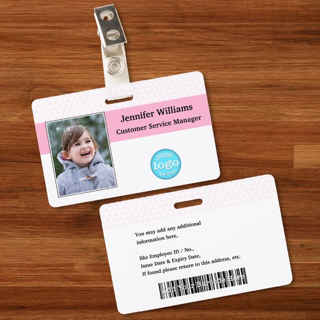 Custom Employee Staff Photo Name Logo Barcode ID Badge (Custom Employee Staff Photo Name Logo Barcode ID Badge)