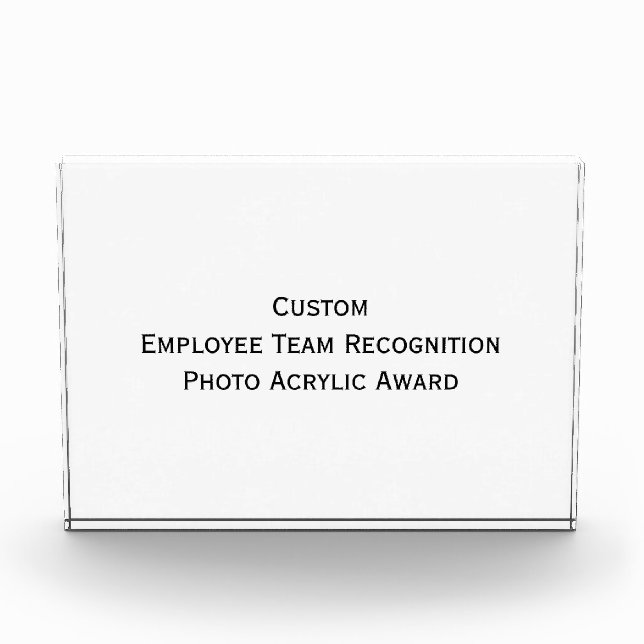 Custom Employee Team Photo Acrylic Block Award (Front)