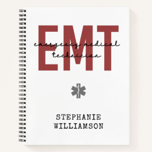 Custom EMT Emergency Medical Technician Notebook