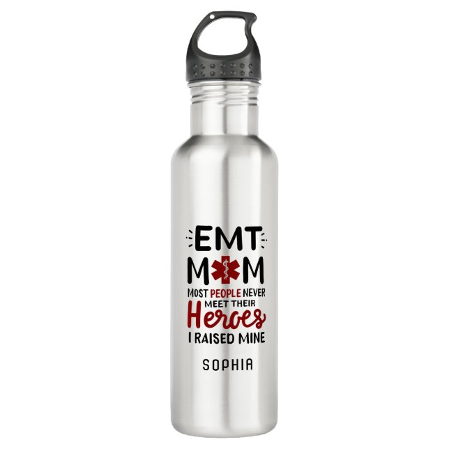 Custom EMT Medical Assistant Name Stainless Steel Water Bottle (Front)