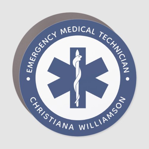 Custom EMT Symbol Emergency Medical Technician Car Magnet