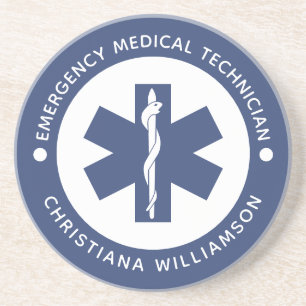 Custom EMT Symbol Emergency Medical Technician Coaster