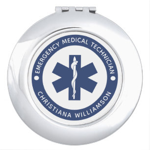 Custom EMT Symbol Emergency Medical Technician Compact Mirror