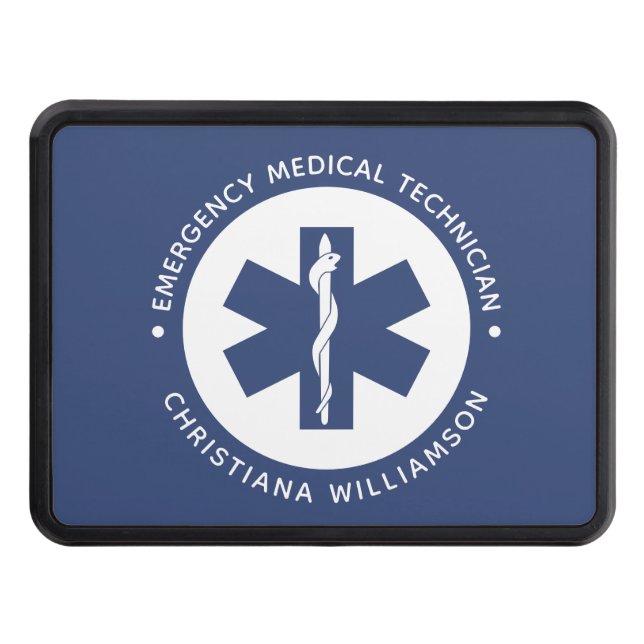 Custom EMT Symbol Emergency Medical Technician Hitch Cover (Front)