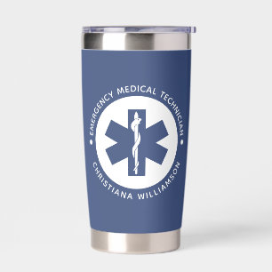 Custom EMT Symbol Emergency Medical Technician Insulated Tumbler
