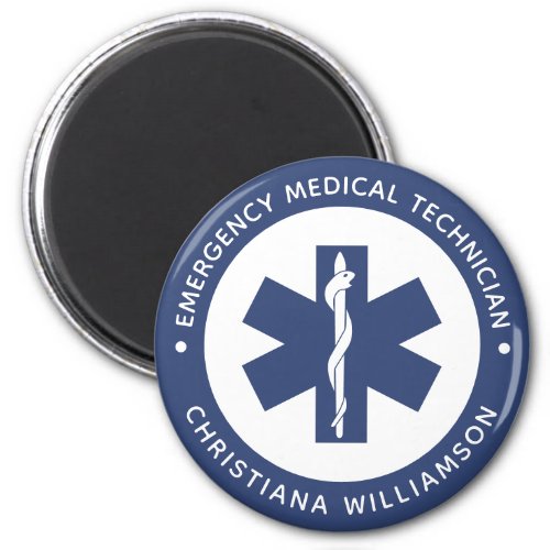 Custom EMT Symbol Emergency Medical Technician Magnet