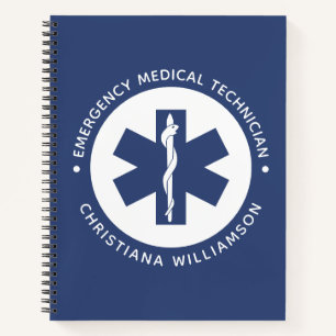 Custom EMT Symbol Emergency Medical Technician Notebook