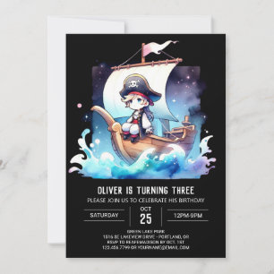 Custom Enchanted Pirate Birthday Invitation