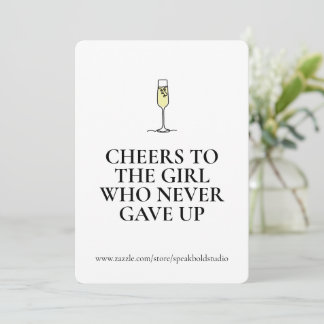 Custom Encouragement Card Cheers to Her Resilience