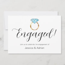 Custom Engaged Diamond Ring Engagement Party