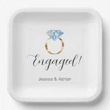 Custom Engaged Diamond Ring Engagement Party