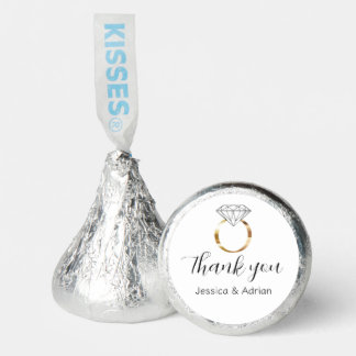 Custom Engaged White Diamond Ring Hershey®'s Kisses®